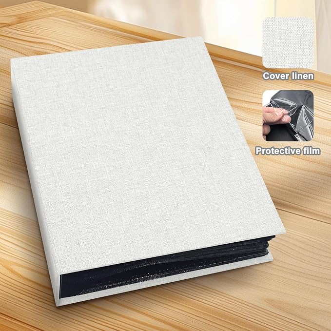 Photo Album 4x6 200 Pockets for Wedding Gifts,Linen Hardcover Picture Albums for Family Anniversary Baby Vacation Pictures - Image 2
