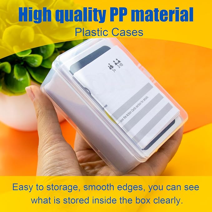 JINUPHION 4 Pcs Playing Card Case, Works for 112 Standard UN* Cards And Other Same Or Smaller Size Very Well, Plastic Clear Card Deck Box Storage,4 1/2" ×3 1/4" ×1 1/8" (NO Cards) - Image 4