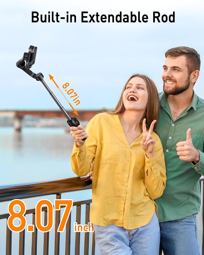 hohem iSteady X3 SE Plus 3-Axis Gimbal Stabilizer for iPhone & Android | Detachable Remote, iSteady 8.0 Anti-Shake, 8" Extension Rod, Foldable 0.85lb Design, Hohem Joy App, 11H Battery - Image 4