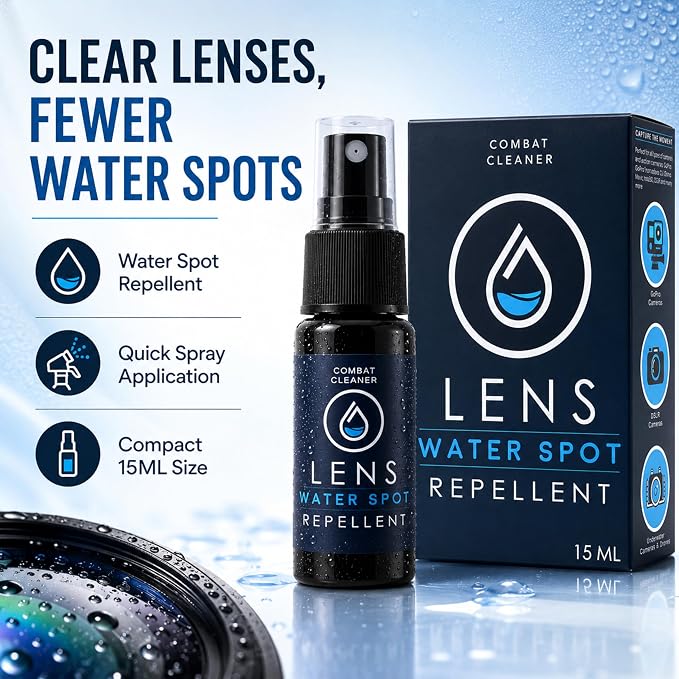 Combat Cleaner Camera Lens Cleaner with Microfiber Cloth, Camera Care Kit | Water Spot Repellent Camera Lens and Optical Cleaning Solution for Coated Lenses, Binoculars, Scopes, Camera, Glasses, Screen - Image 2