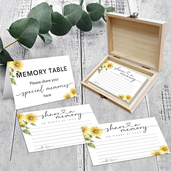 Share A Memory Card for Celebration Of Life - 50 Pcs Memorial Cards, Memory Box for Graduation Wedding, Funeral Keepsake for Celebration Of Life Decorations -A04 - Image 3