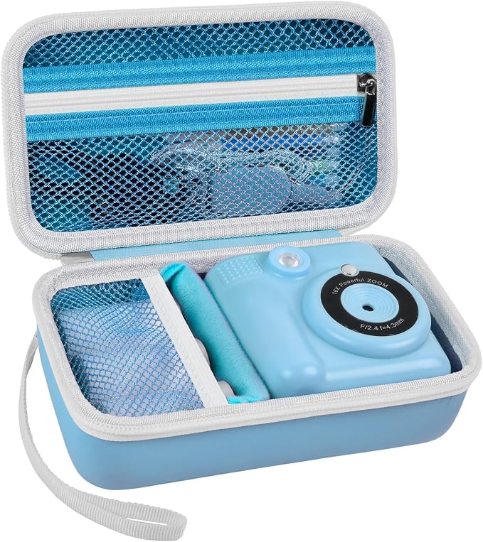 Case Compatible with ESOXOFFORE for Dylanto for Anchioo for WEEFUN for GKTZ for Amzelas for Mafiti Instant Print Camera for Kids, Film Camera Storage Holder Organizer Bag (Box Only)- Blue | For ESOXOFFORE/ for Dylanto/ for WEEFUN/ for Anchioo/ for GKTZ... by Grapsa