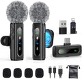 USB C Lavalier Microphone Wireless AI Noise Cancellation Mini Mic for Type-C Android, iPhone 17/16/15, Tablet, PC, Video Recording Clip-on Mics with Rotatable Clip, Ideal for TikTok, YouTube, Podcast by GoorDik