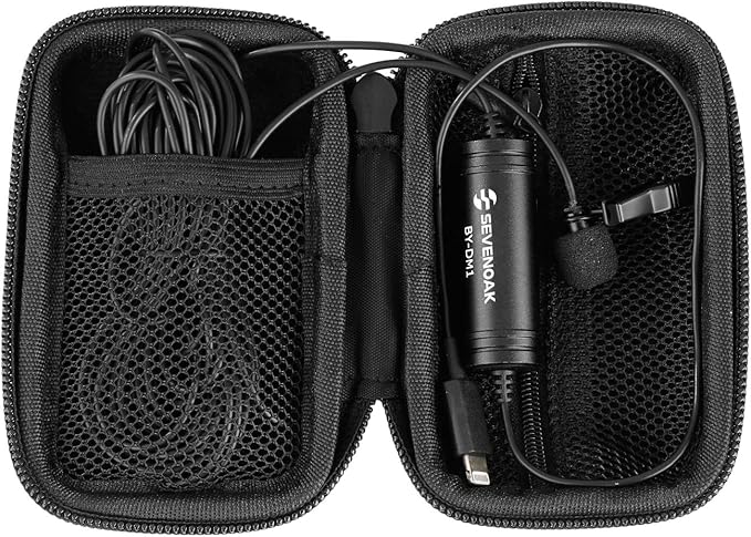 by-DM1 MFI Lightning Connected Lavalier Microphone for iPhone Lapel Clip-on Mic for iOS 20-Foot Cable - Mic for iPhone Smartphone for YouTube Video Vlog Podcast Micro Film - Image 6