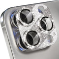 Choiche for iPhone 15 Pro/iPhone 15 Pro Max Camera Lens Protector | Bling Camera Cover with 9H Tempered Glass Lens Screen Protector Metal Ring Decoration Accessories (Glitter-Titanium Natural) by Choiche