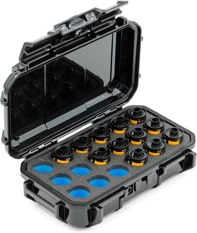 Evergreen 35mm Film Storage Case | Holds 18 Rolls | Preserve and Protect Your Film | Waterproof, Crushproof, & Freezer-Safe (Film Not Included) (Black) by EvergreenCases