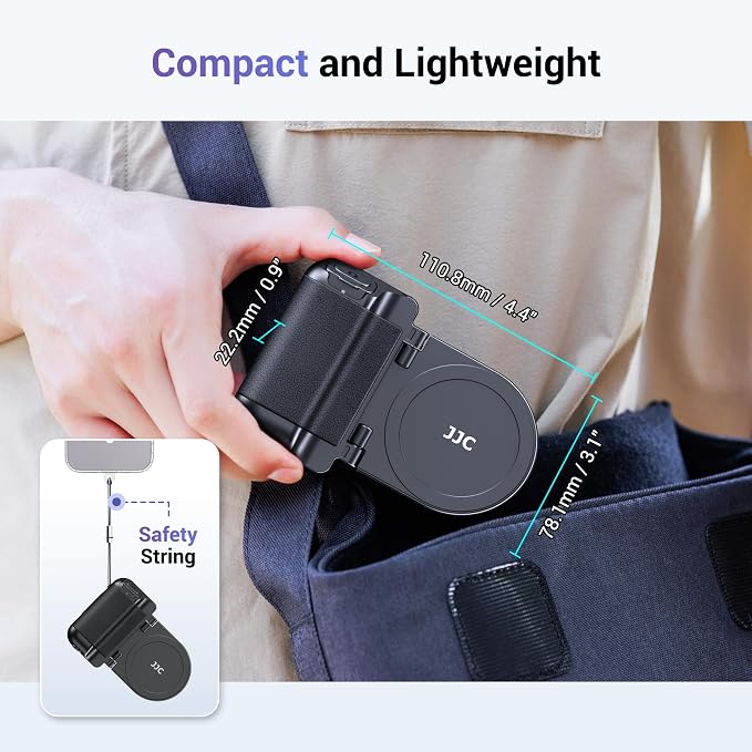 JJC Magnetic Phone Camera Grip Handle with Remote for MagSafe iPhone | Camera Handle Bluetooth Bracket for iPhone Air 17 16 15 14 13 12 Pro Max MagSafe Case, Ideal for Photography/Video/Vlogging - Image 8
