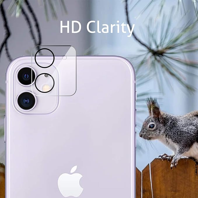 Ailun Screen Protector + Camera Lens Protector for iPhone 11, 2+2 Pack | 6.1 Inch, Tempered Glass Film, HD - Image 3