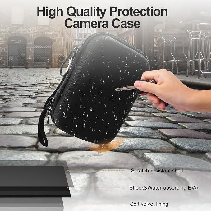 EMART Digital Camera Case, Small Camera Bag Fit Size<6"x4"x1.85" for Kodak. | Lightweight & Durable Camera Case Fits Canon G7 X Mark III/CAMKORY/VJIANGER/lECRAN Perfect for Travel,Daily Carry (Case Only) - Image 7