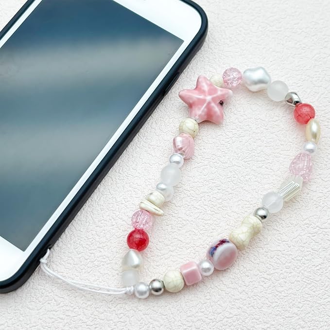 Beaded Camera Wrist Strap Cute Digital Camera Charm Lanyard Phone Chain Keychain Beaded Phone Lanyard Bag Charm - Image 5