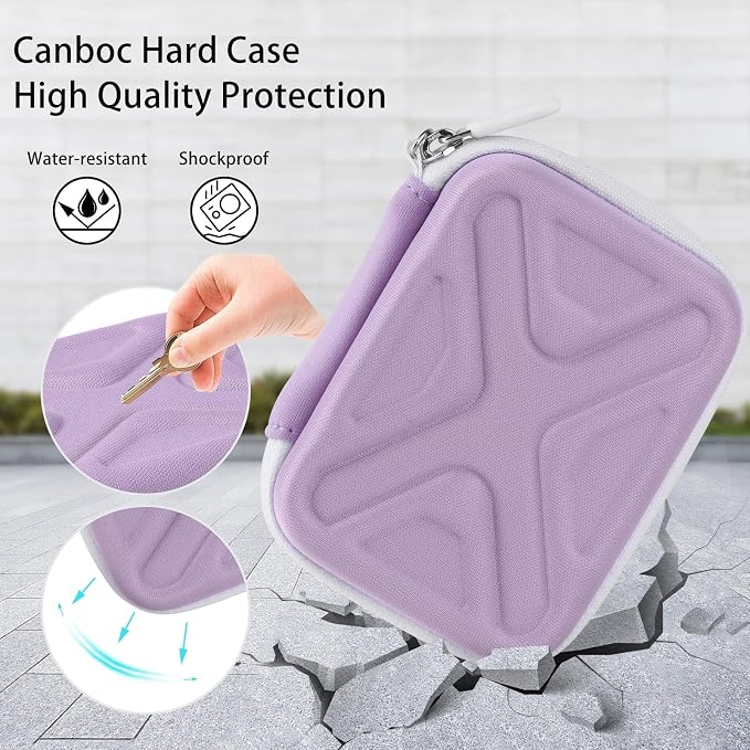 Digital Camera Case for AbergBest 21 Mega Pixels 2.7" LCD Rechargeable HD/Kodak Pixpro/Canon PowerShot ELPH 180/190/Sony DSCW800/DSCW830 Cameras, Travel Carrying Protective Case for Camera- Purple - Image 5