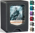 Fabmaker Deck Box Compatible with MTG Commander,Comman-der Deck Box Storage | Trading Card Storage Box with Comman-der, Fits 100 Double-Sleeved Cards, Card Box Compatible with Magic the Gathering, Grey by Fabmaker