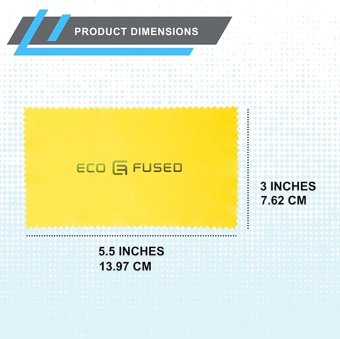 Eco-Fused Microfiber Cleaning Cloth - 5.5x3'' Microfiber Cloth - Pack of 18 Lens Cleaning Wipes - Cleaning Cloth for Glasses, Eyeglasses, Camera Lens & Phones - Image 7