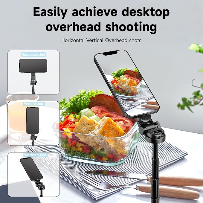 2026 5-in-1 Magnetic Selfie Stick with Remote, 16 inches | 360° Rotation, Transforms into Mini Tripod/Camera Grip/Handheld Stabilizer/Phone Stand, For Cell Phone - Image 5