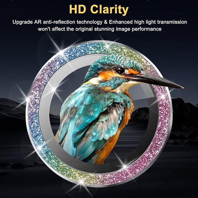 Camera Protector for Samsung Galaxy S26 Ultra, Glitter Colorful | Tempered Glass, Auto-align Tray, Easy Installation, Case Friendly, Anti-Scratch, HD Clear, Ultra Slim - Image 3