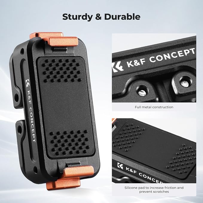 K&F Concept Magnetic Adapter Mount for DJI Osmo Action 6/Osmo Nano, Metal | Quick Release Expansion Stand with 1/4 Screw Hole/Foldable Connector/Quick-Release Buckle, Action Camera Accessories PP07 - Image 6