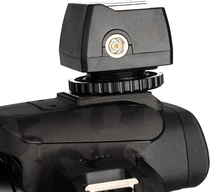 JJC Standard Flash Hot Shoe Adapter with Extra PC Sync Port & 3.5mm Port | for Connecting DSLR Cameras to Additional Off-Camera Flash, Studio Light, Strobes or Other Accessories - Image 4