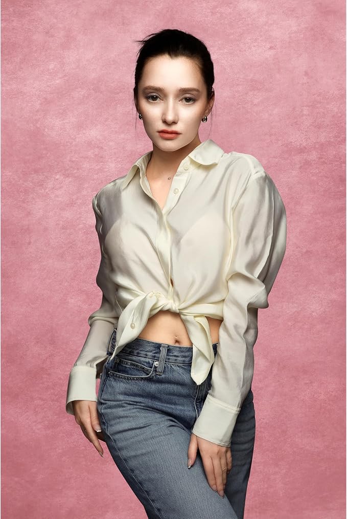 UrcTepics 8x12ft Professional Pink Portrait Backdrop Abstract Textured Backdrops for Photography Rose Romantic Headshot Backdrop - Image 3
