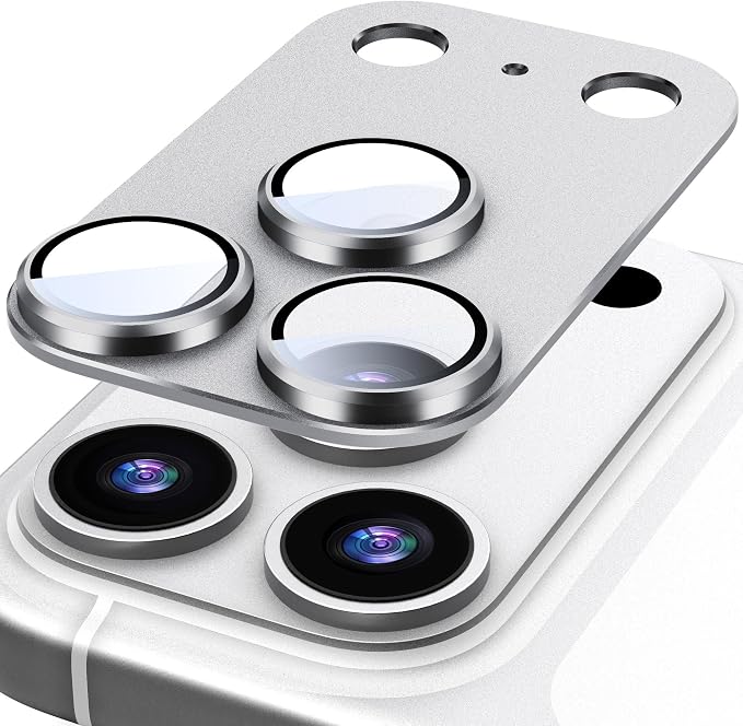 Suoman for iPhone 17 Pro Camera Lens Protector-Grey | [All-in-one Frosted] [Strong-Adhesion] Metal Frame Tempered Glass Camera Lens Cover by Suoman