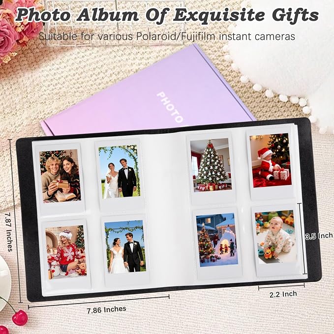 320-Pocket Photo Album for Polaroid 2x3" & Instax Mini Photos, Black | Gift-Ready Packaging, Beautiful Photo Book, Safely Keep Your Wedding-Anniversary-Birthday-Travel Memories or Mini Cards - Image 6