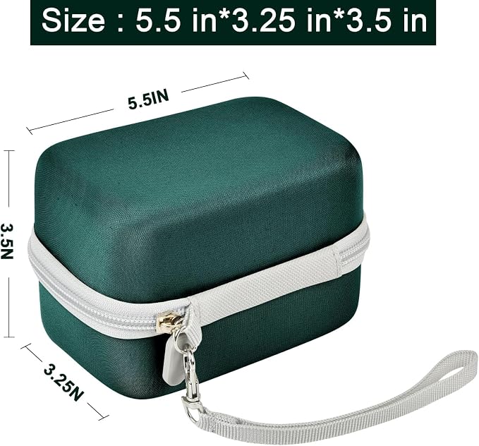 Film Camera Case for Kodak EKTAR H35 H35N Half Frame Film Camera | Camera and 35mm Film Rolls Storage, Mesh Pocket for Small Accessories, Travel and Home Organization; Dark Green, Case Only - Image 5