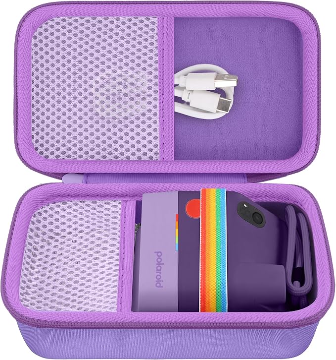 khanka Case for Polaroid Go Generation 3 Mini Instant Camera,Purple | Fits for Polaroid Go Generation 2(6282),Accessory Storage Pocket, Travel-Ready Portable Storage,Case Only - Image 2