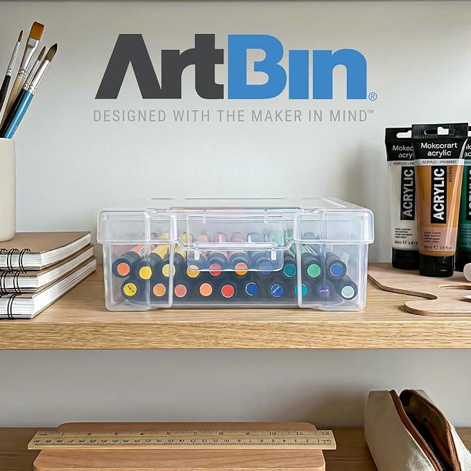ArtBin 6953AB ClearView 6" x 6" Box Art & Craft Organizer, [1] Plastic Storage Case, Clear | 6.25 x 6.625 x 2.125 Inches, Clear View Lid, Compact Craft Organizer, Stackable, Durable Plastic - Image 9