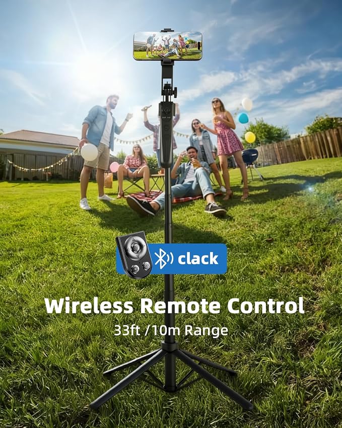 Auto Face Tracking Selfie Stick Tripod for iPhone with Light 360° Rotation that Follows Your Movement 70.9" Camera Tripod Stand with Remote for Content Creator Vlog Live Stream Video Recording - Image 6