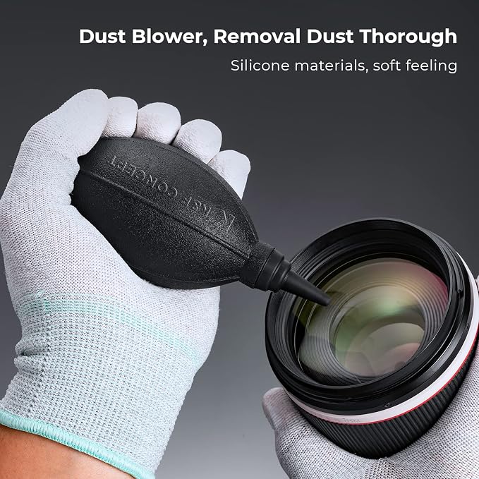 K&F CONCEPT 9-in-1 Camera Lens Cleaning Kit for DSLR, Filters, Phone, Tools | Strong Blower,Safe Cleaning Solution,Anti-Static Lint-Free Pen,Portable Microfiber Cleaning Cloth Multi Device Use,MK07 - Image 6