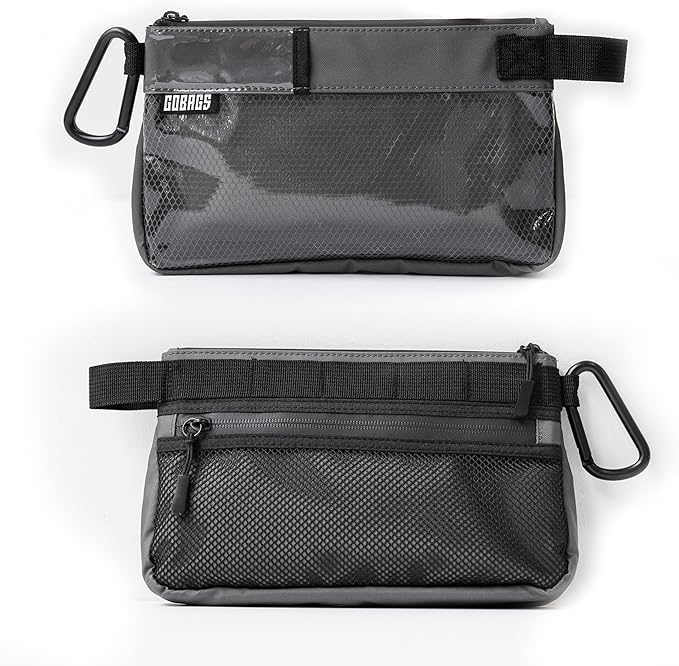 Production Zipper Bags - Electronics & Camera Accessories Bag - Cable organizer, Gear Accessory Pouch, Travel Camera Essentials (Small, Gray, 2 pack) - Image 4