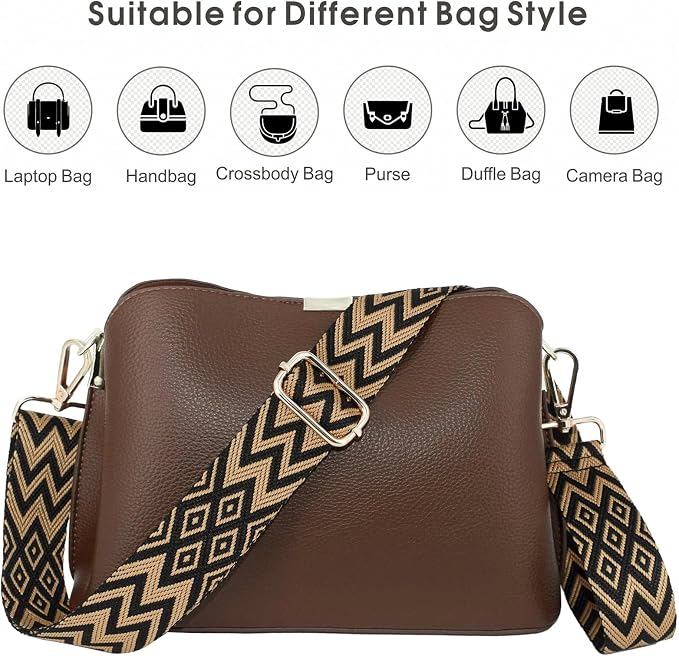 Replacement Purse Strap Shoulder Strap Adjustable Crossbody Strap for Women Crossbody Wide Shoulder Bag - Image 4