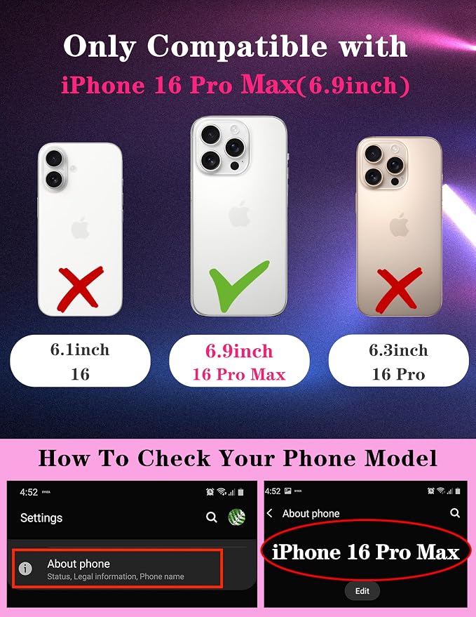 for iPhone 16 Pro Max Case - Women Cute Phone Cover Girly Pretty Fancy Unique Aesthetic Design Slide Camera Cover Protective Case for Apple for iPhone 16 Pro Max,Black Cat - Image 2
