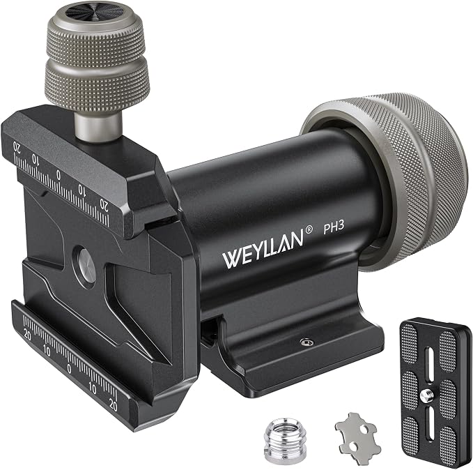 WEYLLAN PH3 MonoGimbal Head for Tripod Monopod, CNC All Metal Side Saddle Gimbal Tilt Head with Arca Swiss Quick Release Plate, Compatible with Camera, Telephoto Lenses, Max Load 22lbs/10kg by WEYLLAN