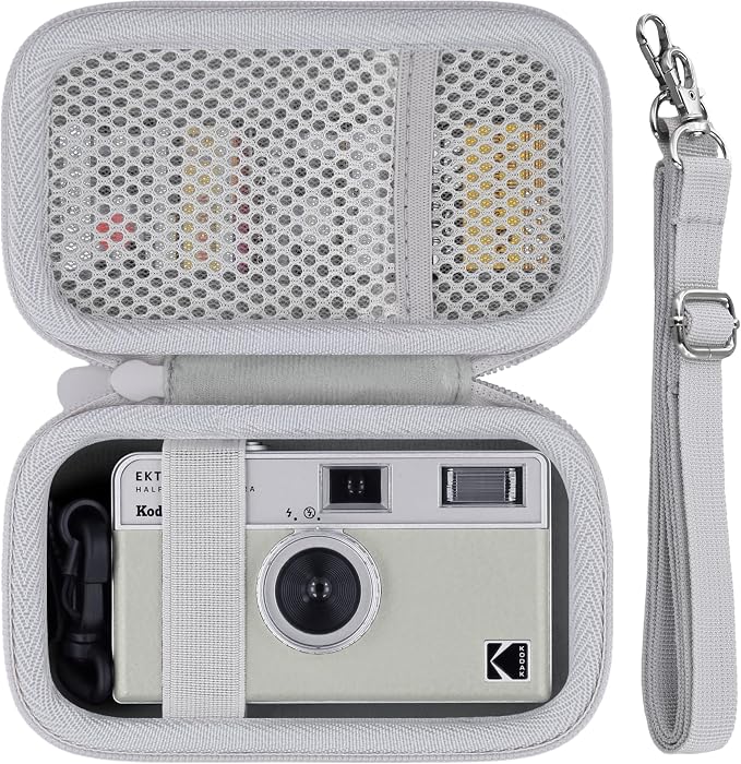 Camera Case for KODAK EKTAR H35/H35N/Snapic A1 Frame Film Camera | Protective Storage Box, Portable Carrying Box, Hard Protective Is Specifically Designed, Mesh Pocket, White Case by Baval