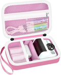 Kids Camera Case for Instant Print and Film Cameras, Pink, Case Only | For Cimizi/ for GREENKINDER/ for Gofunly/ for DUDUDRAGON/ for HiMont Kid Camera,Shockproof Organizer, Large Lower Cover Space by Grapsa