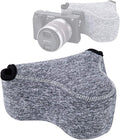 JJC Grey Ultra Light Neoprene Camera Case for Sony a6600 a6500 a6400 a6300 a6100 a6000 a5100 +18-55mm/E 50mm F1.8 Lens, Pouch Bag for Fuji X-T30 X-T20 X-T10 +16-50mm, Canon PowerShot SX530 SX540 G3X by Fotasy