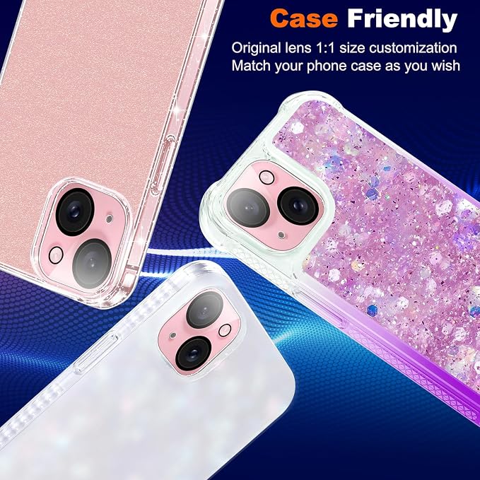 WHPXJY for [3 Pack] Camera Lens Protector for iPhone 15/15 Plus Ultra HD Tempered Glass Camera Protector, Anti Scratch, Strong Adhesion, Easy to Install, Case Friendly Back Camera Screen Cover - Image 6