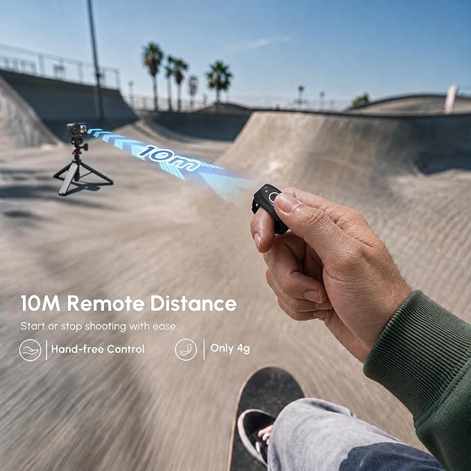 Wireless Remote for DJI Controller Ring Shutter Action 5pro/6/4 Accessories | Finger Mini Camera Bluetooth Snapshot Wake-Up Control Waterproof Magnetic Charging for Fingertip Bike Handlebars Fishing Rods - Image 5