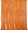 Poise3EHome Orange Sequin Backdrop, 10Ft x 10Ft Glitter Photography Background Curtains for Halloween Party Wedding Birthday Christmas Thanksgiving Decoration by Poise3EHome
