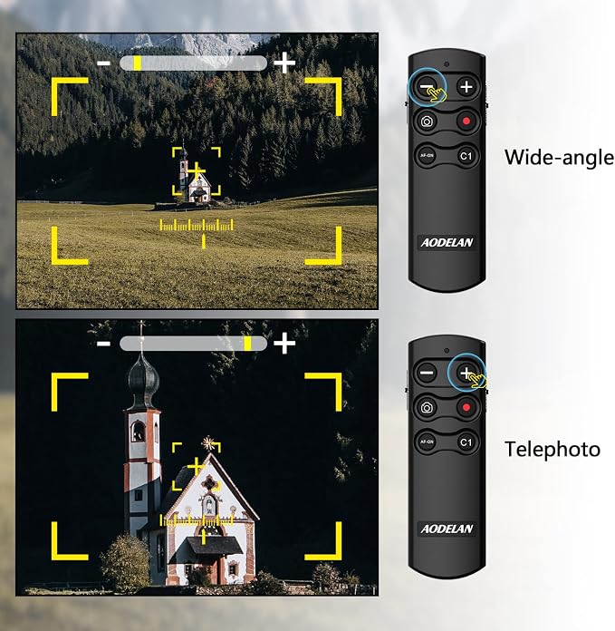AODELAN Camera Remote Control Remote Shutter Commander for Sony ZV-E10,FX3 | A1,a6100, a6400, a6600, a7C, a7 III, a7R III, a7R IV, a9, a9 II, DSC-RX0 II, DSC-RX100 VII, ZV-1; Replace Sony RMT-P1BT - Image 4