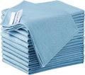 Puomue 12 Pack Microfiber Glass Cleaning Cloth, 12 Inch x 16 Inch, Lint Free Quickly Clean Windows, Mirrors, Glasses, Phone Screens, Camera Lenses, Blue by Puomue