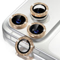 Misea Compatible for iPhone 17 Pro/iPhone 17 Pro Max Camera Lens Protector | 9H Tempered Glass Ultra HD Bling Camera Screen Protector Cover Metal Individual Ring Decoration Accessories, Gold Glitter by Misea