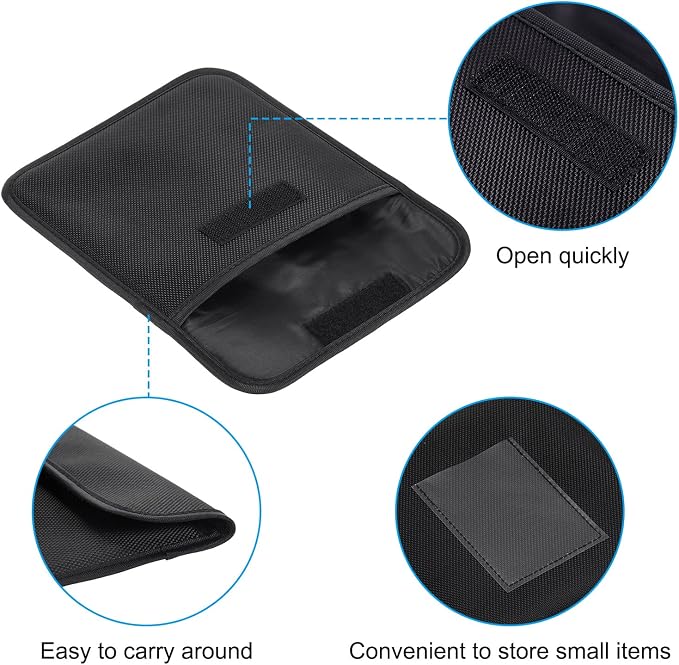 PATIKIL 170x180mm Lens Filter Case, 2Pcs Camera Filter Case Portable Lens Filter Pouch Photography Fit Camera Bag Coat Pocket Drone, Black - Image 4