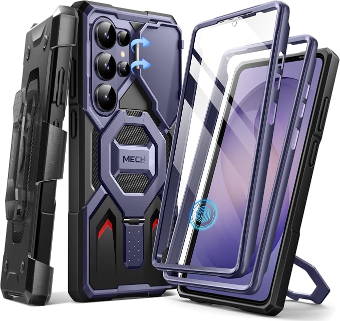 TONGATE Magnetic Stand for Samsung Galaxy S26 Ultra Case, Compatible with Magsafe, [Camera Cover & 2 Front Frames][Military Drop Protection] S26 Ultra Case Built-in Screen Protector & Belt Clip,Cobalt by TONGATE