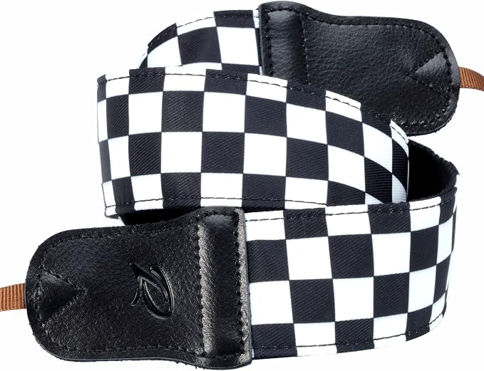 Padwa Lifestyle Black and White Plaid Camera Strap - 2" Wide Double Layer Cowhide Head,Cotton Camera Shoulder Straps,Grid Pattern Adjustable Camera Neck Strap for all Cameras,Gift for Photographers - Image 7