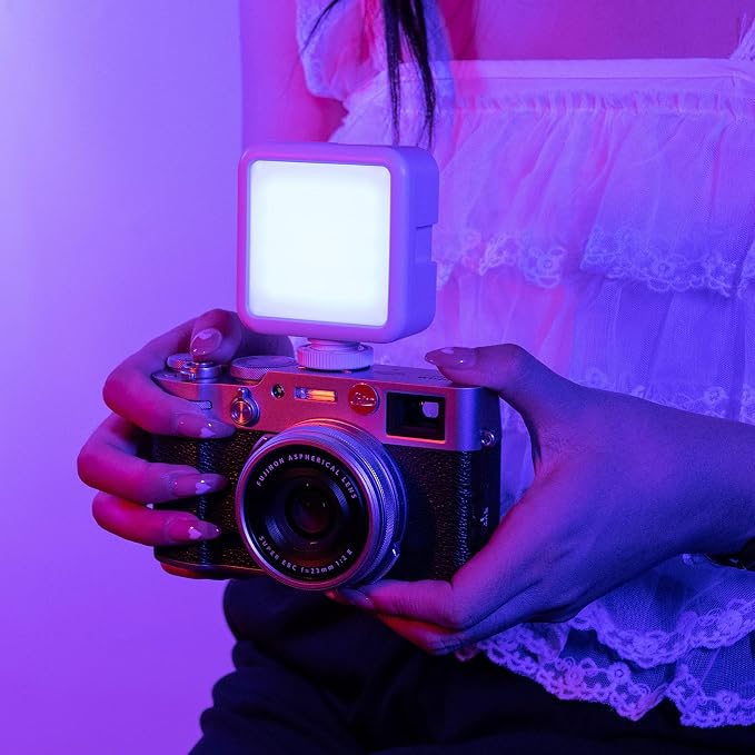 ULANZI VL49 RGB Video Lights White, LED Camera Light 360° Full Color Portable Photography Lighting w 3 Cold Shoe, 2000mAh Rechargeable CRI 95+ 2500-9000K Lamp Support Magnetic Attraction - Image 5