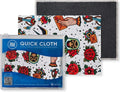 Microfiber Wholesale Quick Cloth Glasses Cleaning Cloths 5x7 Tattoo 2-Pack | with Case | Double-Sided Lens Cleaner for Eyeglasses, Camera, Screens & Glass | Reusable Microfiber Glass Polishing Cloths by MicrofiberWholesale