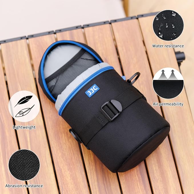JJC Medium Camera Lens Case for Canon EF 24-70mm F/2.8L II Below 3.9x6.5'' | Camera Lens Carrying Bag for Canon EF 85mm F/1.2L II,EF 50mm F/1.2L,Tamron SP 70-300mm F/4-5.6 A005 & Di VC USD,FE 90mm F/2.8 - Image 3