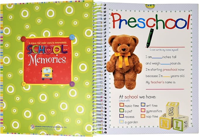 School Memory Book Keepsake Album for Kids Preschool Through 12th Grade | School Years Scrapbook Photo Album with Picture Slots, Storage Pockets, Graduation Keepsake Memory Portfolio for Boys & Girls - Image 4
