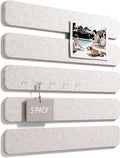 Fluxynara 13" x 2" Felt Wall Panels, Oatmeal | 5-Pack Includes 35 Push Pins and Adhesive Tabs for Photos, Notes and Decor in Bedroom Doors, Home Office or Studios by FLUXYNARA